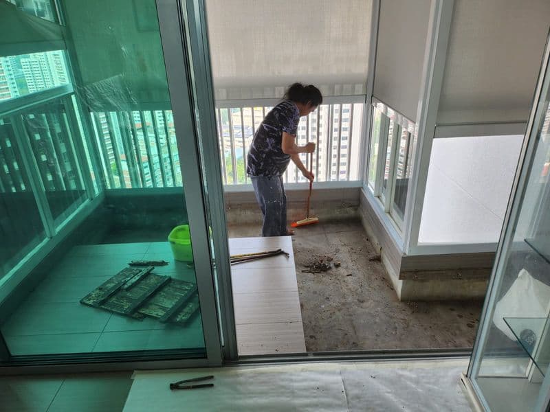 Featured image for Balcony Tile Hacking for Residential Property at Kim Tian Road