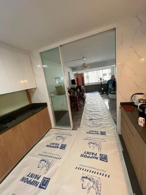 Kitchen Cabinet Glass Removal for Residential HDB at Pasir Ris - Image 3